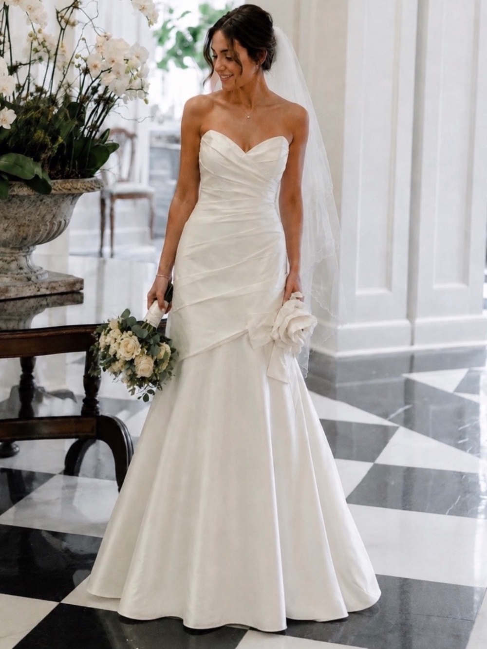 NWT Nouvelle Amsale R101T Ivory Wedding Gown | Size 10 | Retail $2,600